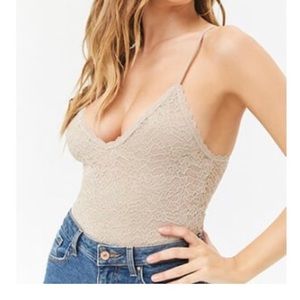 Tan Lace, Teddybear Bodysuit